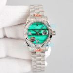 Swiss Clone Rolex President Datejust Peacock Green Dial Ladies Watch 28MM